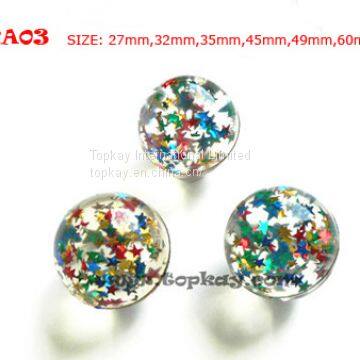 rubber bouncing ball bounce ball, bouncy ball, star confetti ball