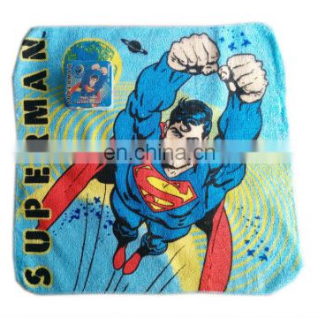 Fashion promotional custom cotton compressed hotel hand towel portable superman compressed cotton towels