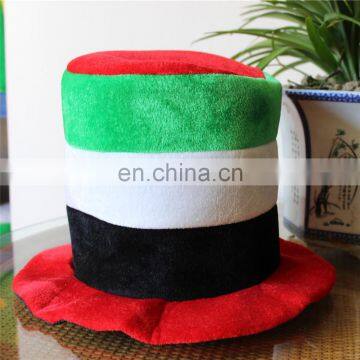 football fan country flag top hat