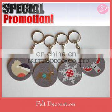 Logo printing felt promotional keychain