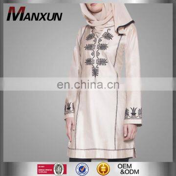 OEM & ODM Eid style tunic top custom women fashion embroidery muslim blouse