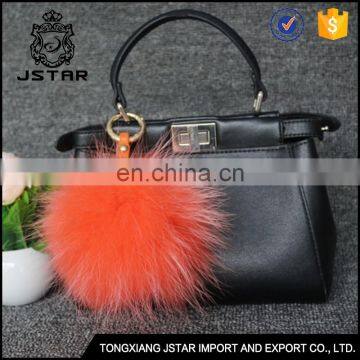 Plus Size 100% Raccoon Fur Pompom Ball Accessories Keychain photo-3