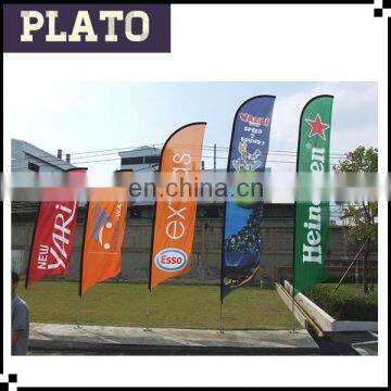 Color guard advertising bow flag/printed hanging feather flag and banner
