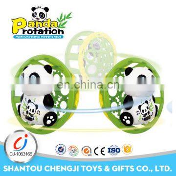 Popular plastic multifuntional rotating novelty toys panda