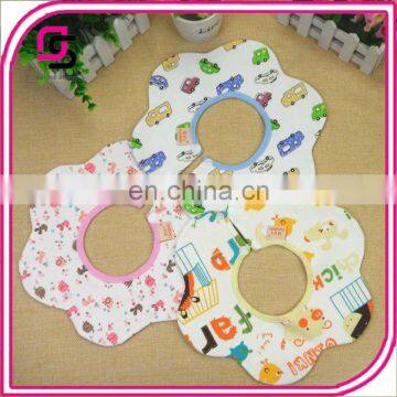 Hot selling flower shape baby bib wholesale price fashion soft cotton baby bandana bib