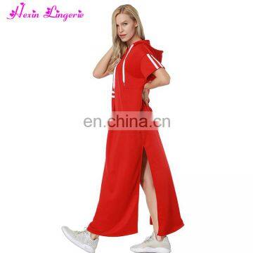 Drop Shipping Hoodie Sweatshirt Korean Plus Size Maxi New Fashion Ladies Dress photo-3