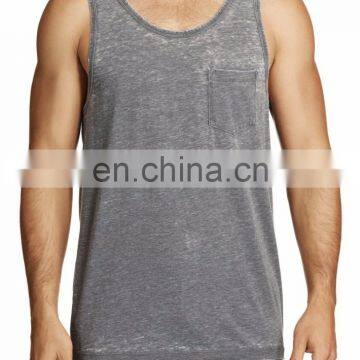 heather grey color tank tops with custom print