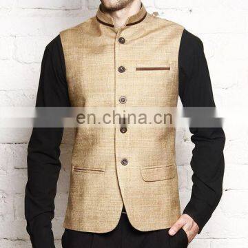 Indian Bollywood Handmade Indo Western Men's Classical Nehru coat wedding dress Jacket Blazer Bridal Wear