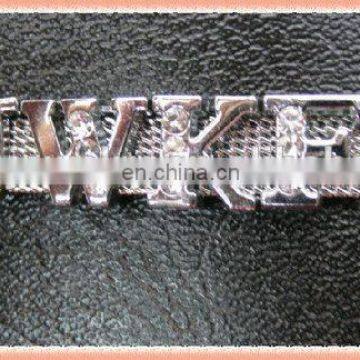 wholesale rhinestone slide bracelet letters