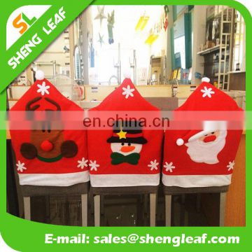 wholesale 2016 Hot selling fancy decoration christmas chair cover Santa Red Hat dining Chair Covers Xmas Cap decoracion