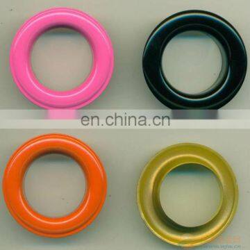 paintig color 15mm brass metal eyelets with washer per set for shoes and for clothes