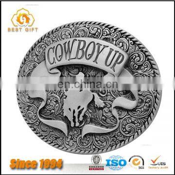 2016 Popular zinc alloy cheap promotional custom round belt buckle