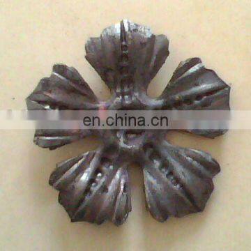 2012 china manufacturer new wrought iron leaves decorative forged cast steel iron components