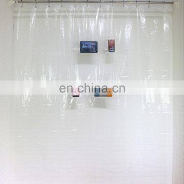 Clear Pockets EVA Shower Curtain Liner With Phone and Tablet Holder photo-3