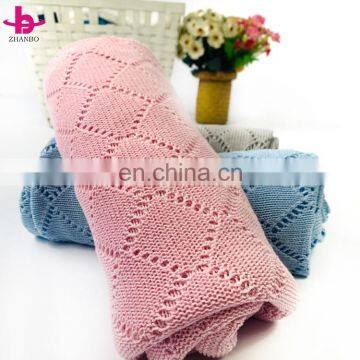 Cable Knit Newborn Baby Blanket Wholesale Kids Cashmere Knitted Blanket photo-6