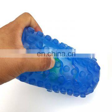 Tube shaped leakage hollow dog chew toy for grinding tooth