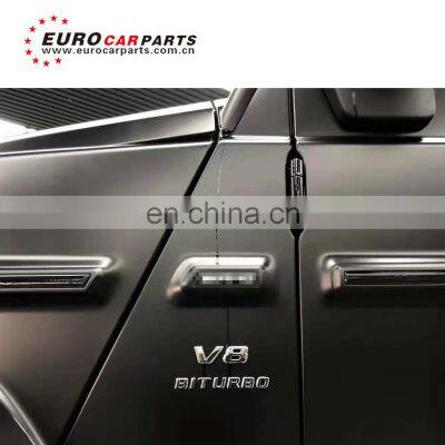 2019 G Class W464 G63 G500 Side Molding Trims for W464 G500 G63 Black and Carbon Finber Molding Trim Kit With AG Logo on it photo-2