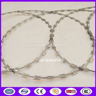 BTO-30 BTO-28 Barbed Flat Wrap Razor Wire With Clips from china supplier