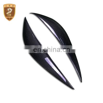 Real Carbon Fiber Headlight Lamp Eyebrow Decorative Cover For Mercedes Bens C Class W204 Headlight Covers Auto Accessories