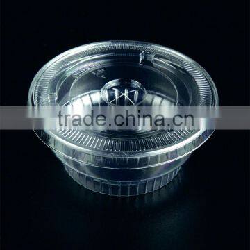 6oz/180ml disposable PET ice cream cup with lid, take away plastic sundae base, promotional icecream container with flat lid