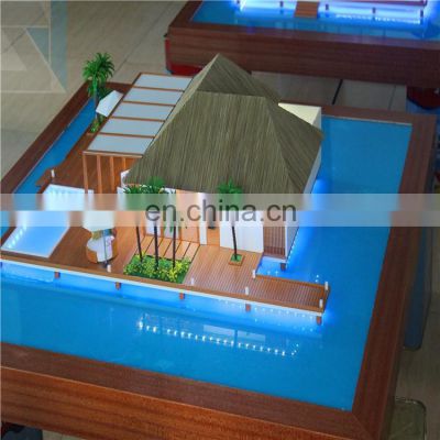 Resort Bungalow villa model in Maldives, bungalow wooden 3d model