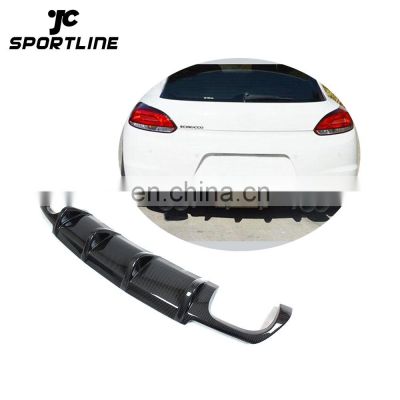 Quad Exhaust Auto Carbon Rear Bumper Diffuser for Scirocco R