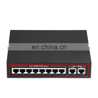 Industrial 8 Port 100M POE Switch + 2 Port 1000M Network POE Network Switch the best price