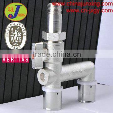 PEX AL PEX Pipe fittings/ press fittings male union h type press ball valve