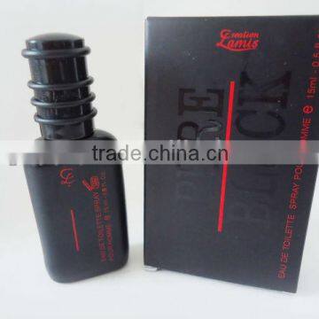 2015 hot sale 15ml pure black men perfume of Eau De Toilette spray pour homme