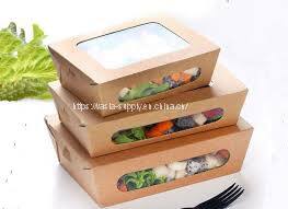 Disposable food packaging salad containers custom printed containers paper food storage containers