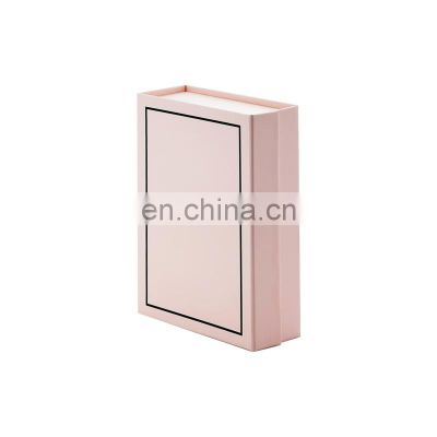 Pink custom design beautiful magnetic flap gift packaging boxes with black border