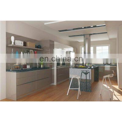 Plywood MDF Laminated Modern Custom Kitchen Cabinet Design