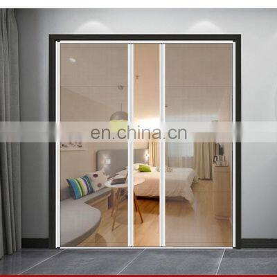 Invisible Folding Screen Door Mosquito Screen Door Organ Type Screen Modern Aluminum Alloy Revolving Doors Interior 5 Years