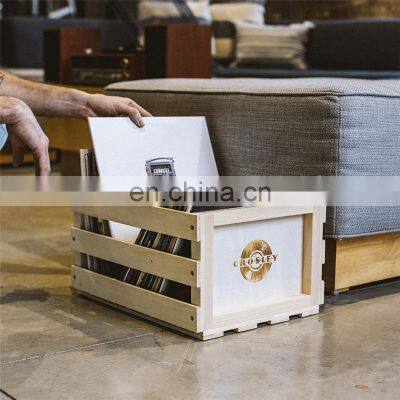 Customized Handmade Wooden Album Storage Crate Wood Boxes photo-3