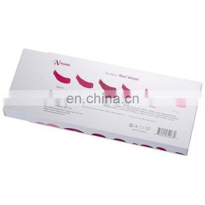 Slide Open 6 Pcs Pack Paper Card Lining Cosmetic Lip Makeup Batch Paper Package Gift Set Packaging Box for Lipstick Tube