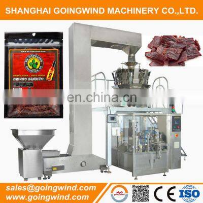 Automatic beef jerky packaging machine auto weighing and sealing machine good price for sale