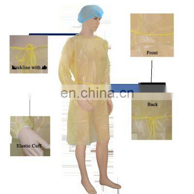 Isolation Gowns Level 2 Yellow PPE Gown Disposable Gowns with sleeves