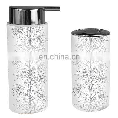 Hot Selling Tree Design Wholesale Plastic Bathroom Accessories Sets