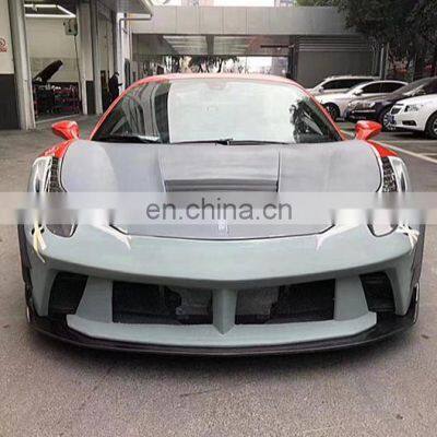 Runde CF And FRP Material Front Bumper Front Lip Side Skirt Rear Bumper Rear Lip Exhaust For Ferrari 458 PD Style Full Body Kit