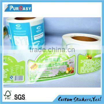 supply custom plastic labels for food containers