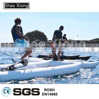 Water Sports Equipment Bike PVC Pontoons Inflatable Water Bike Buoy Bicycle Sea Bike Pedal Riding photo-4