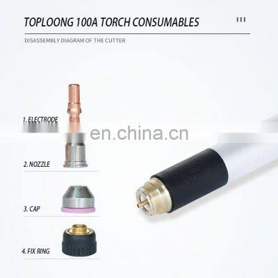 Plasma Torch High Definition 100 Ampere Nozzles Electrodes Fix Ring Protective Hat photo-2