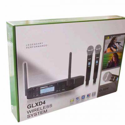 GLXD4 SM58 Cheap Price Uhf Dual Channel Handheld Long Range Wireless Microphone For Shure photo-3