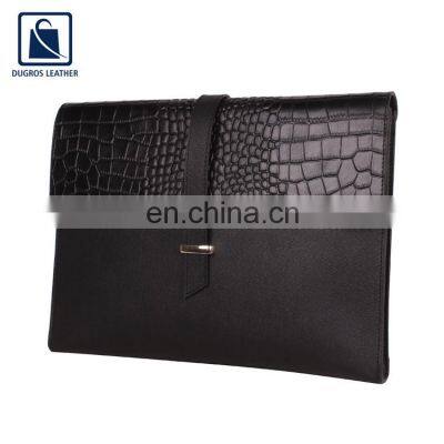 Eye Catching Deisgn Stylish Loop Closure Type Unisex Genuine Leather Laptop Slip photo-2