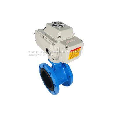 High Quality Electric Flange Rubber Lined Butterfly Valve Soft Seal Butterfly Valve photo-3