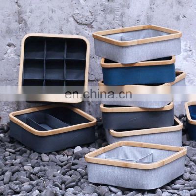 Non-woven Fabric Closet Grid Separate Underwear Storage Box Panty Bra and Socks Drawer Organizer Sorting Box