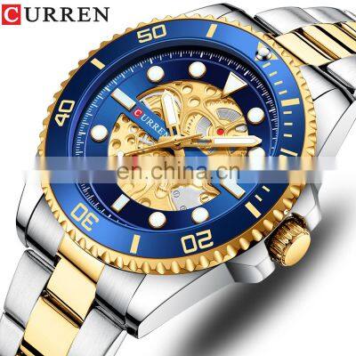 CURREN Super Quartz Watches For Men Hot Sale Stainless Steel Band Business Men's Watches Big Dial Luxury Wristwatches relojes