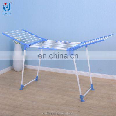 Extendable durable metal clothes drying rack