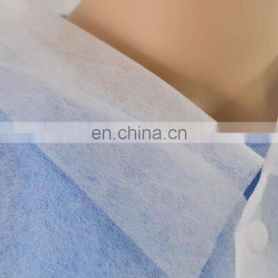 Disposable Non Woven Long Sleeve Protective Lab Coat With Collar photo-3