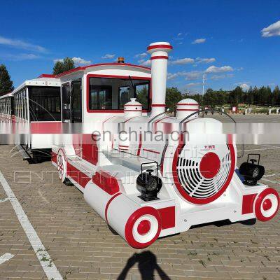 58 Seats Diesel Type Trackless Train Park Tourist Train Without Rail